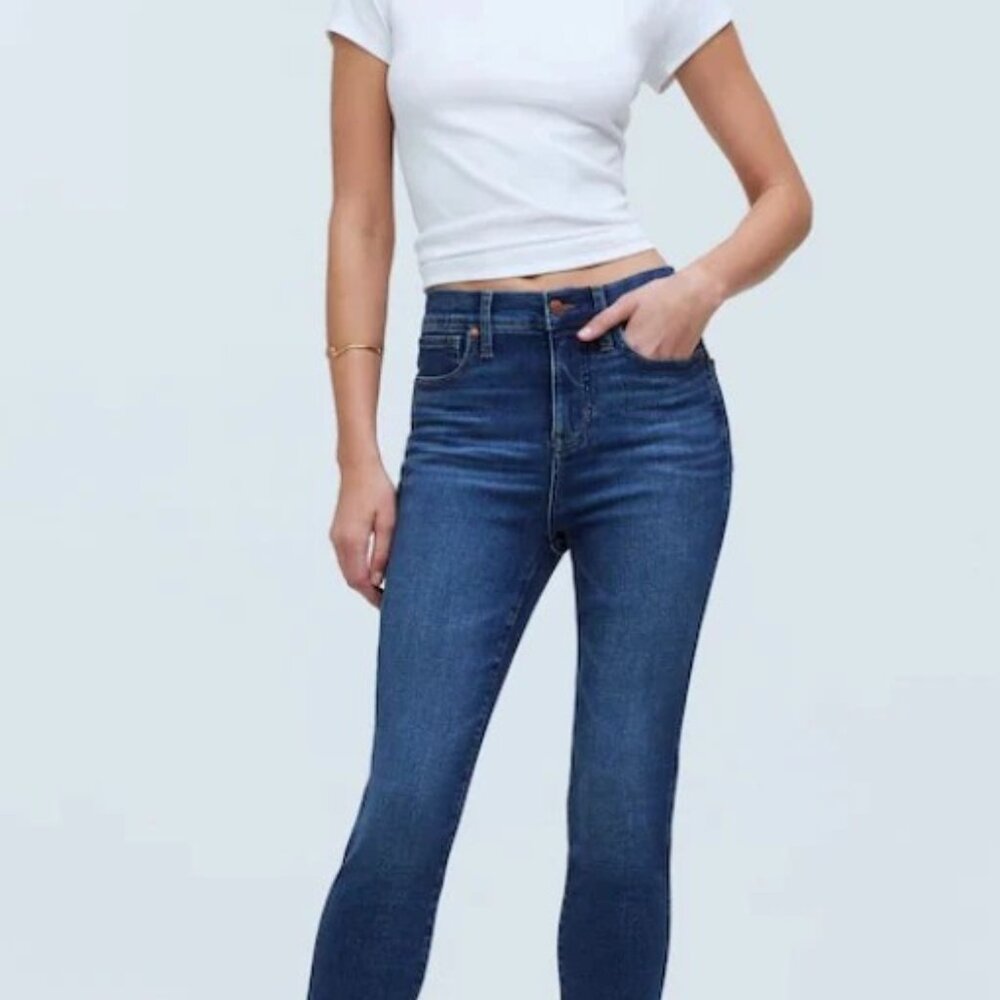 Madewell Women's Dark Wash Stovepipe Denim‎ Straight Leg Jeans Size 24P